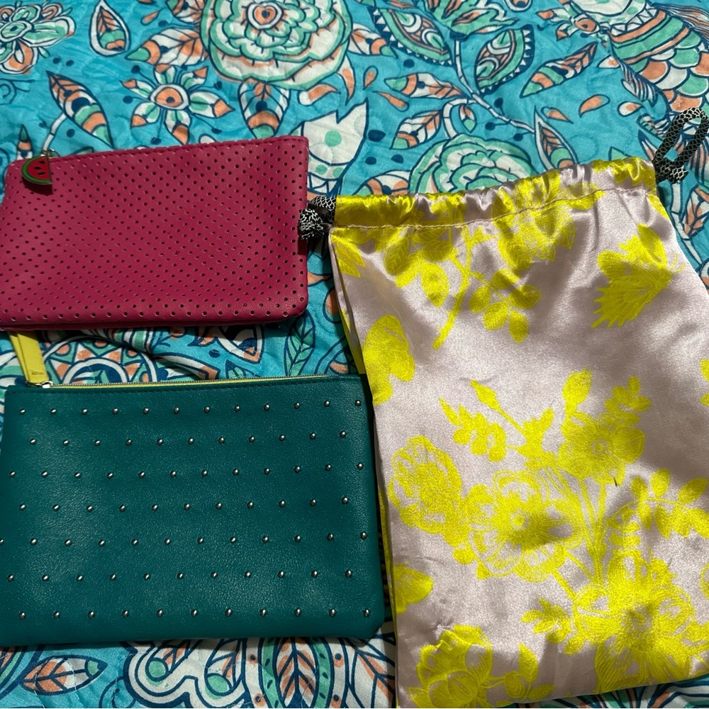 3 Ipsy cosmetic bags